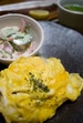 2009年4月30日　筍ごはんのとろとろオムライス　秋刀魚の焼き魚　胡瓜とトマトと海老のマヨネーズサラダ　玉ねぎのお味噌汁　　