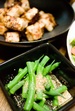 2009年6月29日　いんげんの胡麻和え　鶏肉のハーブ焼き