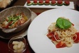 2009年7月11日　トマトとツナの冷製カッペリーニ　トマトのチーズ焼き　明太子と胡瓜の盛り合わせ　米粉フカッチャ