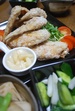 2009年8月5日　鶏手羽から揚げ　キュウリと大根のあっさり漬け　レンコン、いんげん、竹輪の煮物
