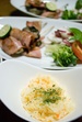 2009年10月18日　ニンジンピラフ　牡蠣のベーコン巻　ラディッシュとトマトとバジルのサラダ　
