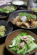 2010年9月28日　野菜の揚げ煮（大根　レンコン　椎茸　豚肉）シーチキンのサラダ　焼きナス　お味噌汁
