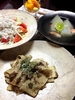 2013年8月11日　ブラウンマッシュのパッパルデッレ　冬瓜とエビのスープ