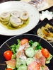 2016年2月5日　ハモンセラーノのサラダ　白菜と豚肉ロール　大根のキンピラ　鯵のお刺身